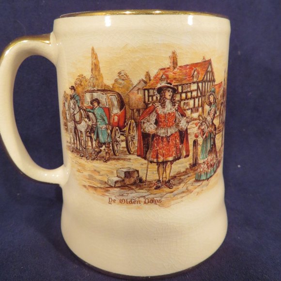 Vintage SANDLAND Ware Ye Olden Days Mug 8 oz. capacity (130C) - Picture 2 of 4